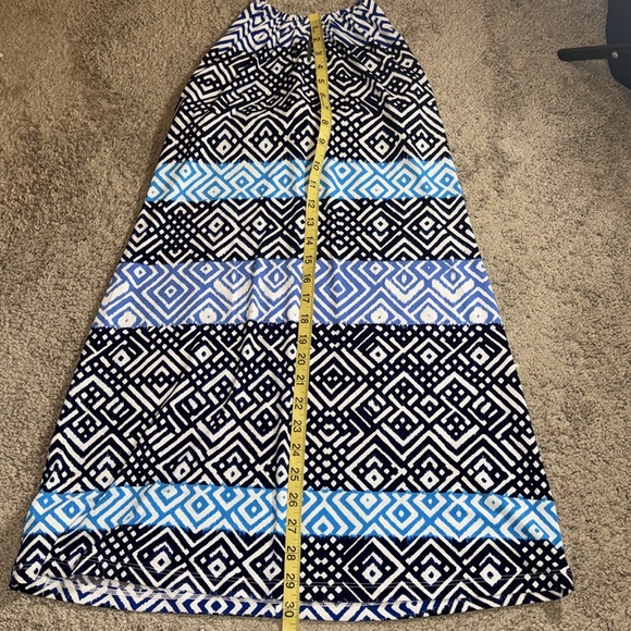 Tommy Bahama Mayan Maze Halter Dress XS blue resort wear women’s beach pool - Picture 3 of 8